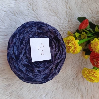 Picture of microfiber chenille yarn knitting patterns velvet chenille yarn for knitting (Hook Size 3.5 - 4.0 mm)