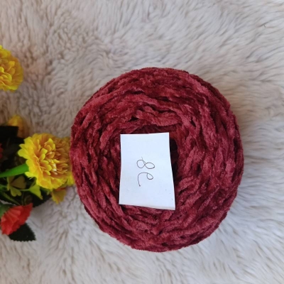 Picture of microfiber chenille yarn knitting patterns velvet chenille yarn for knitting (Hook Size 3.5 - 4.0 mm)