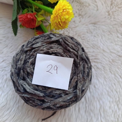 Picture of microfiber chenille yarn knitting patterns velvet chenille yarn for knitting (Hook Size 3.5 - 4.0 mm)