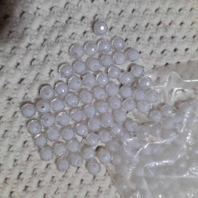 Picture of 8mm Acrylic Round Beads for Jewellery Making Plastic Round Beads for Bracelets Jewelry Making (50 Gram)-Yellow