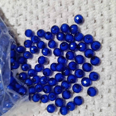 Picture of 8mm Acrylic Round Beads for Jewellery Making Plastic Round Beads for Bracelets Jewelry Making (50 Gram)-White