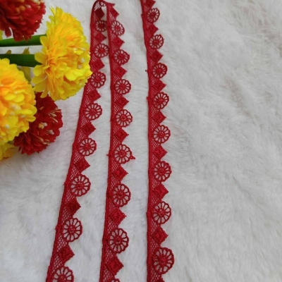 Picture of 5 yards 0.6 cm daisy flower lace-Maroon