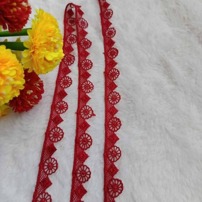 Picture of 5 yards 0.6 cm daisy flower lace-Maroon