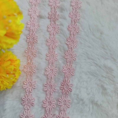 Picture of 5 Yards  New White Black Daisy Flower Lace Trim Embroidery Applique Polyester Trimming Sewing Crafts