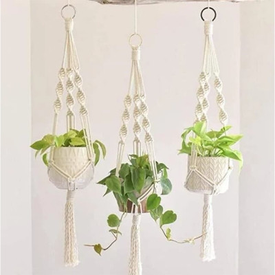 Picture of Macrame Plant Hanger 2-Pack for Home & Garden Decor