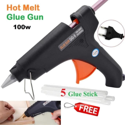 Picture of 100W Hot Melt Glue Gun with 5 Glue Sticks