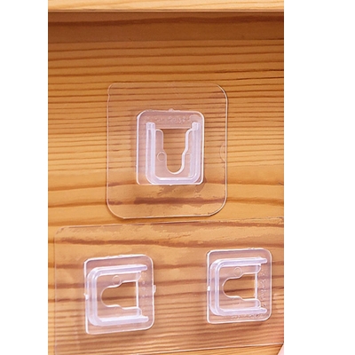 Picture of 10-Piece Transparent Self-Adhesive Waterproof Wall Hooks