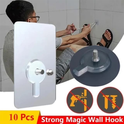 Picture of 10-Piece Self-Adhesive Nut & Screw Wall Hooks