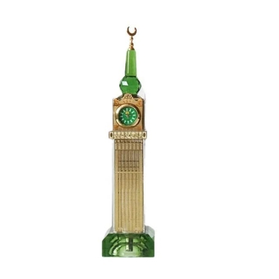 Picture of Makkah Clock Tower Golden Crystal Glass Table Decor