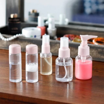 Picture of 5-Piece Refillable Travel Cosmetic & Toiletry Bottle Set