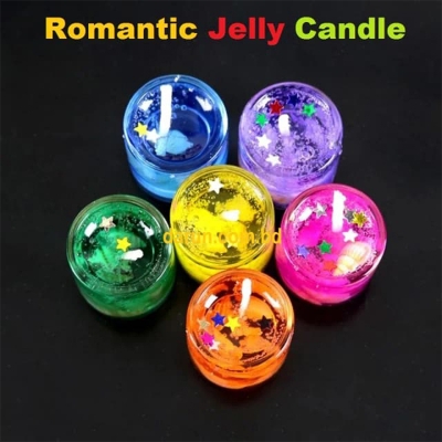 Picture of 6-Piece Romantic Round Multicolor Jelly Candles