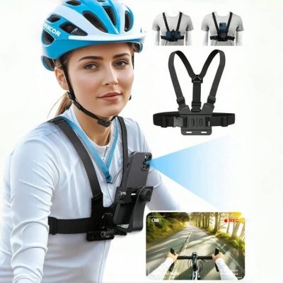 Picture of Adjustable Chest Mount Phone & Action Camera Holder