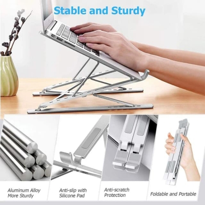Picture of Aluminum Alloy Adjustable Foldable Laptop Stand