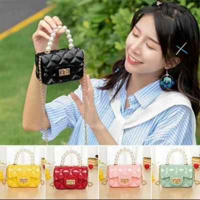 Picture of Mini Pearl Jelly Crossbody Handbag for Girls