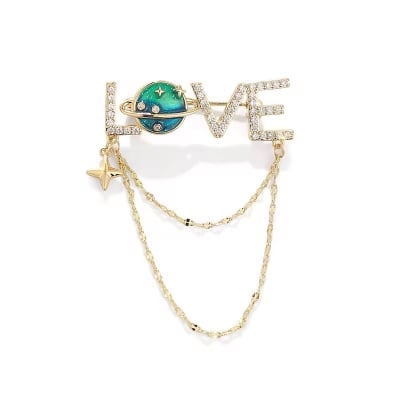 Picture of Love Chain Decorative Hijab Safety Pin Brooch