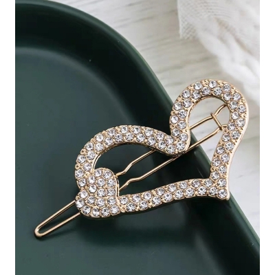 Picture of 2-Piece Rhinestone Heart Star Flower Hair Clip Set