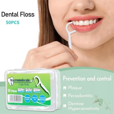 Picture of 50-Piece Dental Floss Picks for Teeth Cleaning