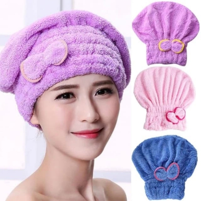 Picture of Microfiber Quick-Dry Hair Wrap Towel Cap
