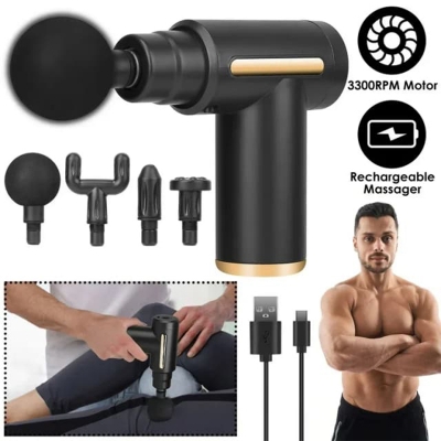 Picture of Full Body Percussion Massage Gun with LCD & 4 Heads