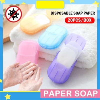 Picture of Portable Disposable Hand Washing Paper Soap Sheets