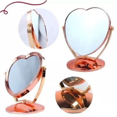 Picture of Love Shape Maple Leaf Portable Cosmetic Makeup Mirror
