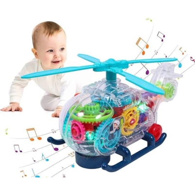 Picture of Transparent Mechanical Gear Helicopter Toy