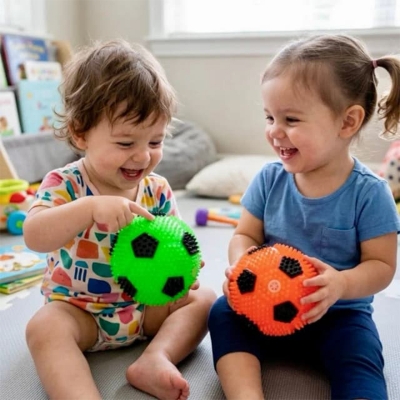 Picture of Flashing Spiky Squeeze Sound Bouncing Ball