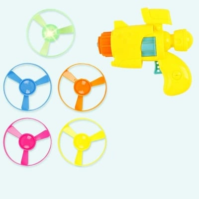 Picture of 2 in 1 Spinning Top Gun & LED Flying Disc Toy