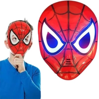 Picture of LED Spiderman Face Mask Light-Up Superhero Mask