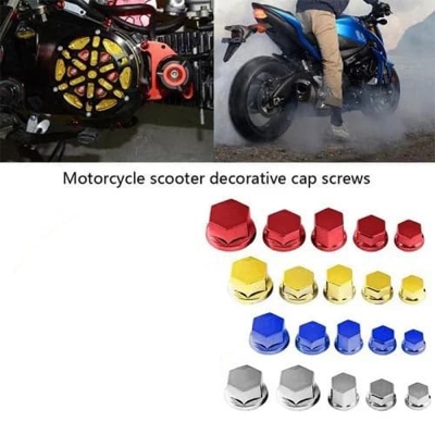 Picture of 30 Pcs Motorcycle Screw Nut Bolt Cap Cover Set