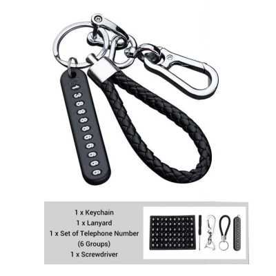 Picture of Anti-Lost Phone Number Plate Keychain