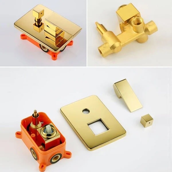Picture of 1/2 inch 4 way conceal shower mixer -Golden