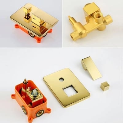Picture of 1/2 inch 4 way conceal shower mixer -Golden
