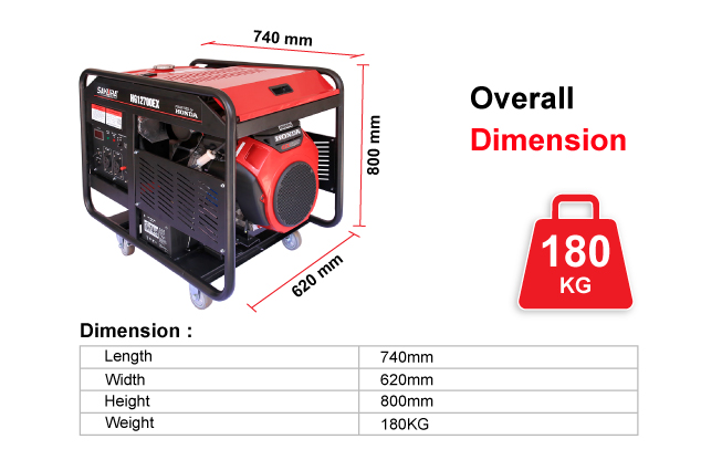 Picture of 11 KW Honda Engine Generator HG12700EX