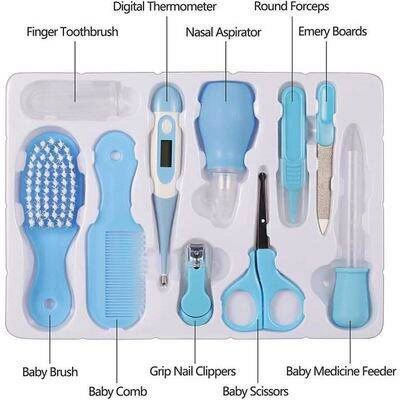 Picture of 8pcs Convenient Daily Baby Nail Clipper Scissors Hair Brush Comb Manicure Care Kit,Baby Hair Brush,Baby Nail Scissors