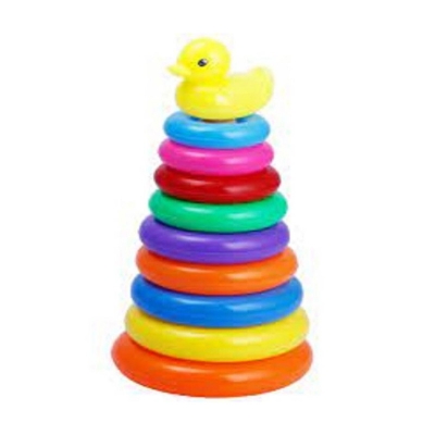 Picture of Baby Kids Stacking Stack Up Educational Toy Rainbow Ring Tower Construction Toys