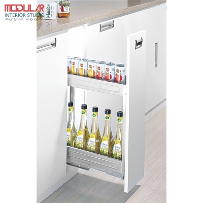 Picture of WellMax Soft-closing stainless steel Spicy drawerbasket