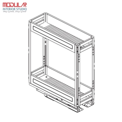 Picture of WellMax Soft-closing stainless steel Spicy drawerbasket