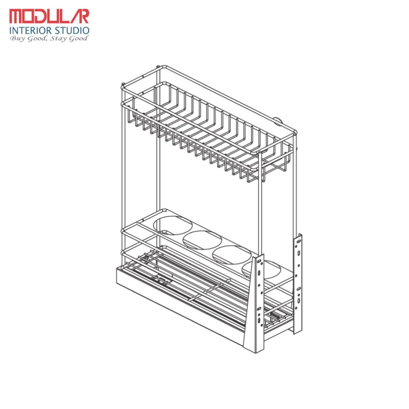 Picture of WellMax Pull-out Slim Spice Rack