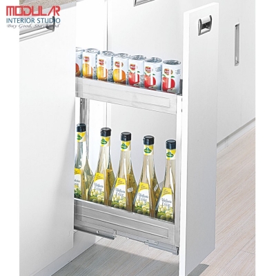 Picture of WellMax Soft-closing stainless steel Spicy drawerbasket