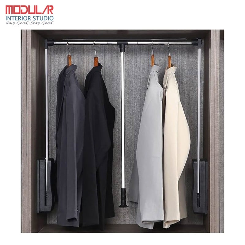 Picture of Pull Down Wardrobe and Closet Clothing Storage-Black