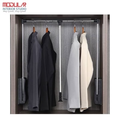 Picture of Pull Down Wardrobe and Closet Clothing Storage-Black