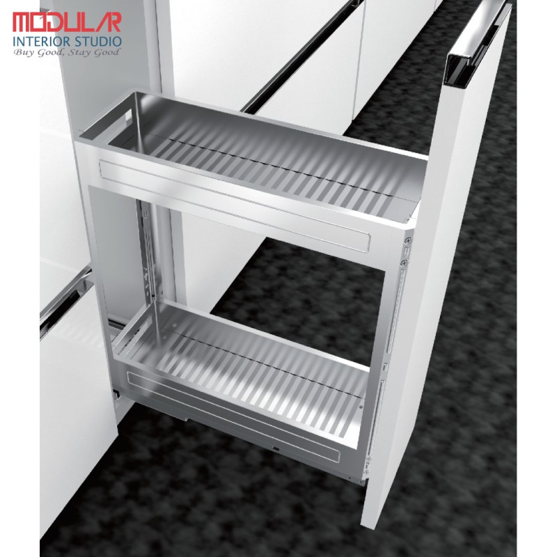 Picture of WellMax Soft-closing stainless steel Spicy drawerbasket
