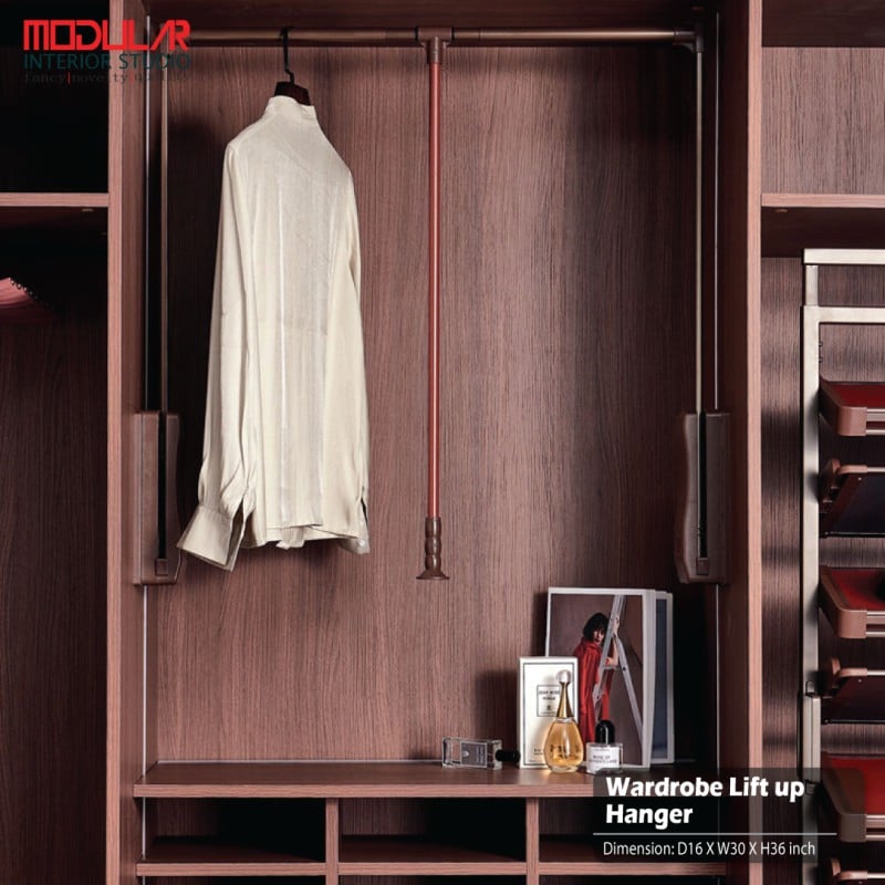 Picture of Pull Down Wardrobe and Closet Clothing Storage-Black