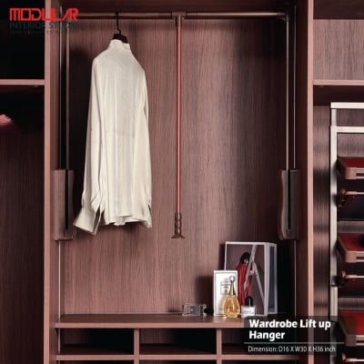 Picture of Pull Down Wardrobe and Closet Clothing Storage-Black