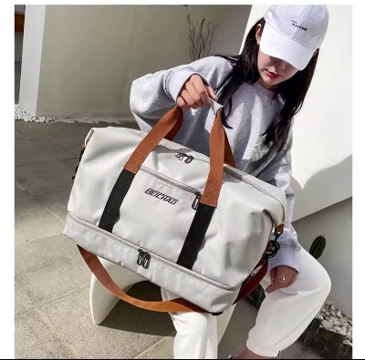 Picture of High Quality Oxford Fabric Travel Duffel Bag Gym Sport Fitness Bag With Shoes Compartment