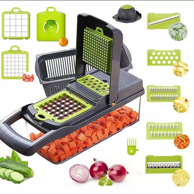 Picture of 14-in-1 Vegetable Chopper & Slicer Set – Multifunctional Cutter, Grater, Dicer & Food Container for Kitchen Use