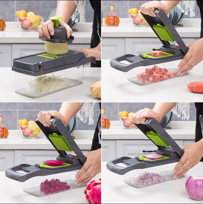 Picture of 14-in-1 Vegetable Chopper & Slicer Set – Multifunctional Cutter, Grater, Dicer & Food Container for Kitchen Use