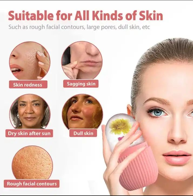 Picture of Beiqili Glow Facial Ice Cube Roller – Mini Silicone Ice Massager for Face, Eyes & Neck | Skin Brightening & Pore Tightening Tool