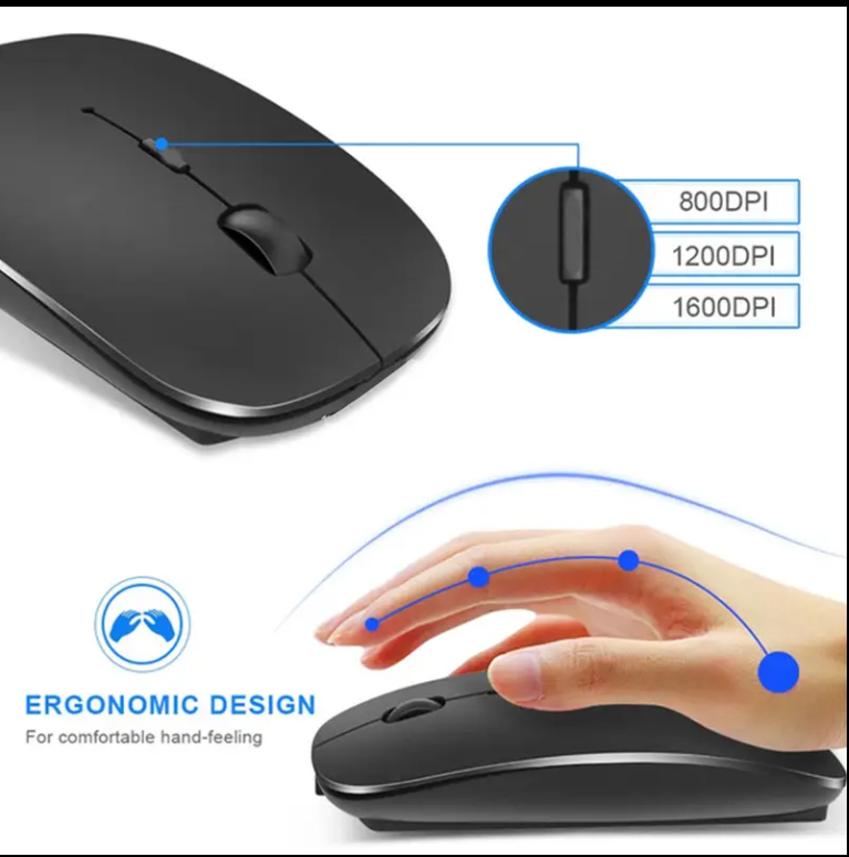 Picture of X1 Wireless Mouse – Dual Mode 2.4GHz + Bluetooth, Slim Silent Mouse with 1600DPI for Laptop & PC